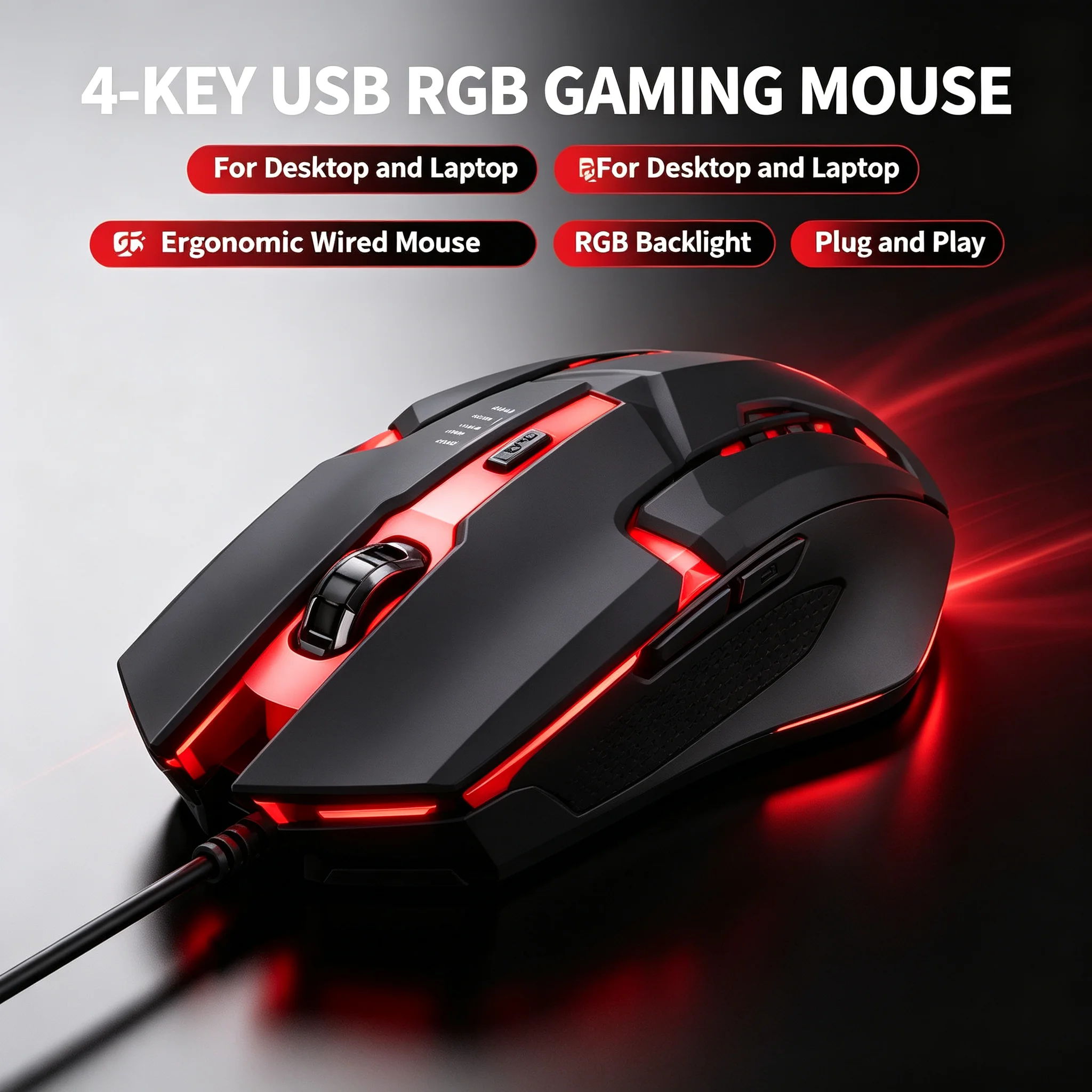 Laptop Mouse - فأرة ألعاب جديدة وعالية الجودة بتصميم