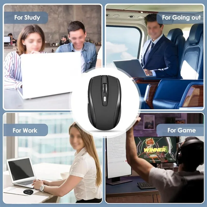 فأرة لاسلكية صامتة، تعمل بتقني - مراجعة Laptop Mouse وسعره