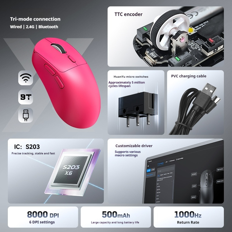 فأرة ألعاب لاسلكية T-Wolf X6،  - مراجعة Laptop Mouse وسعره