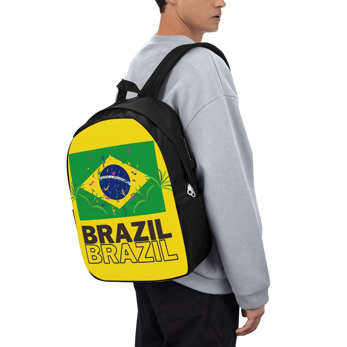 حقيبة ظهر بعلم البرازيل الوطني - مراجعة Laptop Bag وسعره