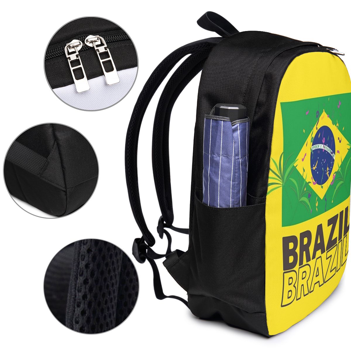 حقيبة ظهر بعلم البرازيل الوطني - مراجعة Laptop Bag وسعره